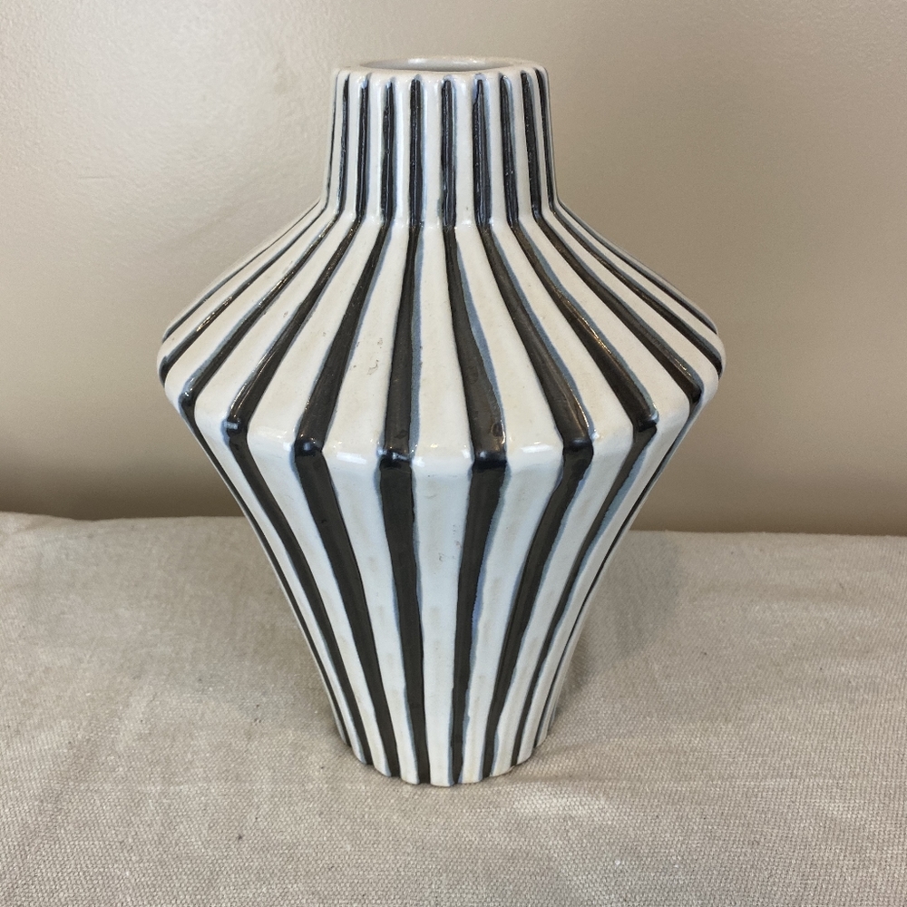 Jonathan Adler Black White (&blue) Happy Chic Vase